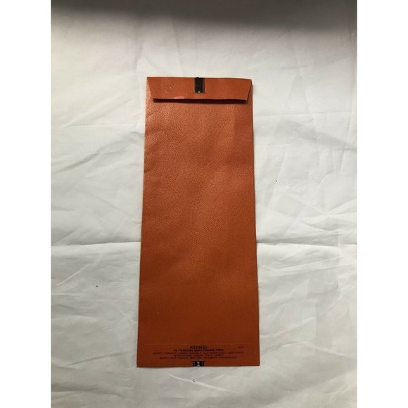 Hermes Reusable Paper Shopping Bag Orange 14.5" X 5.5" - Picture 4 of 10
